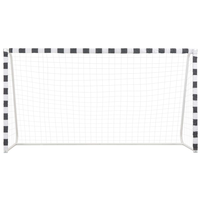 Fußballtor 300x160x90 cm Metall Schwarz und Weiß - Vidaxl