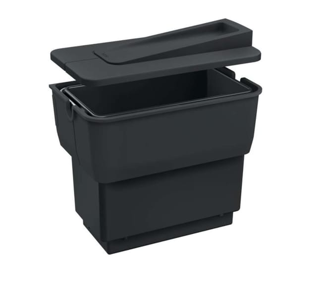Singolo - Einbaumülleimer, geteilt, 14 l 512880 - Blanco