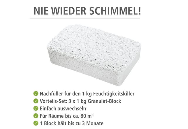 Ersatz für den Luftentfeuchter, 3 x 1kg für den Entfeuchter, WENKO