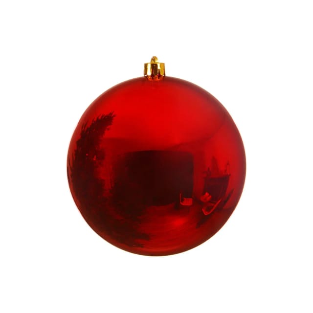 Bruchfeste Outdoor L Weihnachtskugel Christmas Red rot Ø 14 cm aus Kunststoff