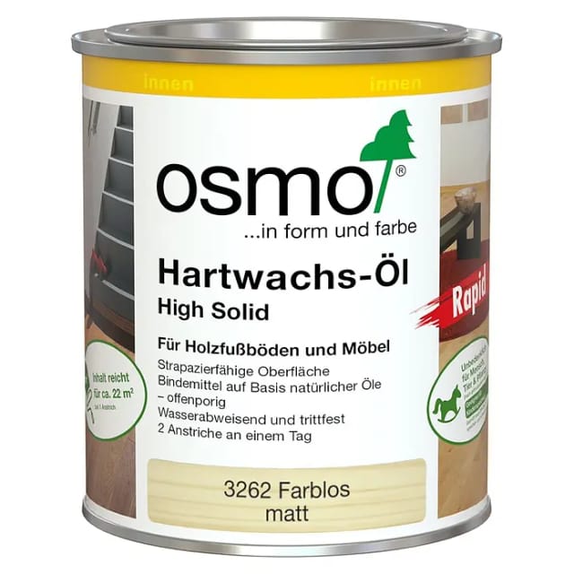 Hartwachs-Öl Rapid Farblos Matt 0,75 l - 10300101 - Osmo