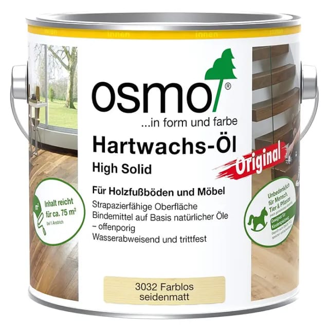 OSMO 3032 Hartwachs Öl Farblos 2,5 Ltr