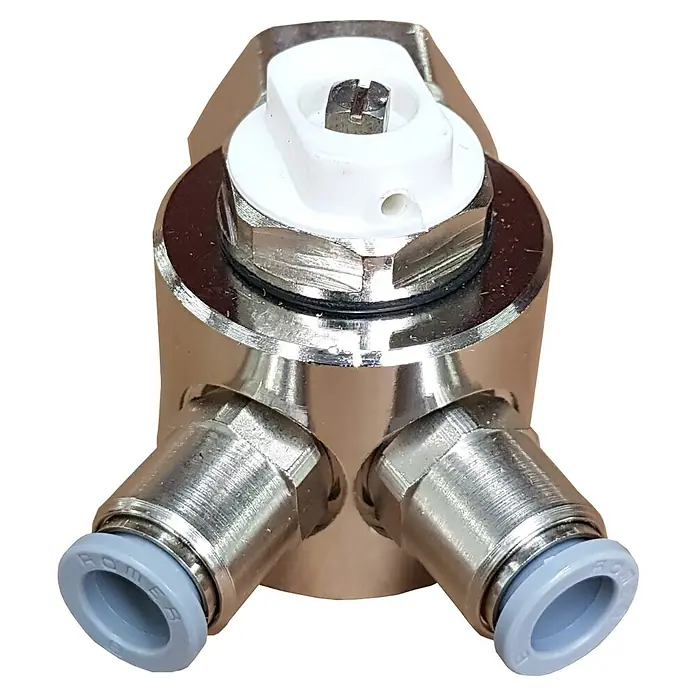 jollytherm Anschlussverteiler 2-fach 3/4'' Eurokonus auf 8 mm Stecksystem inkl. integriertem Schnellentlüfter - 10110