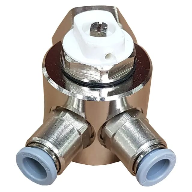jollytherm Anschlussverteiler 2-fach 3/4'' Eurokonus auf 8 mm Stecksystem inkl. integriertem Schnellentlüfter - 10110