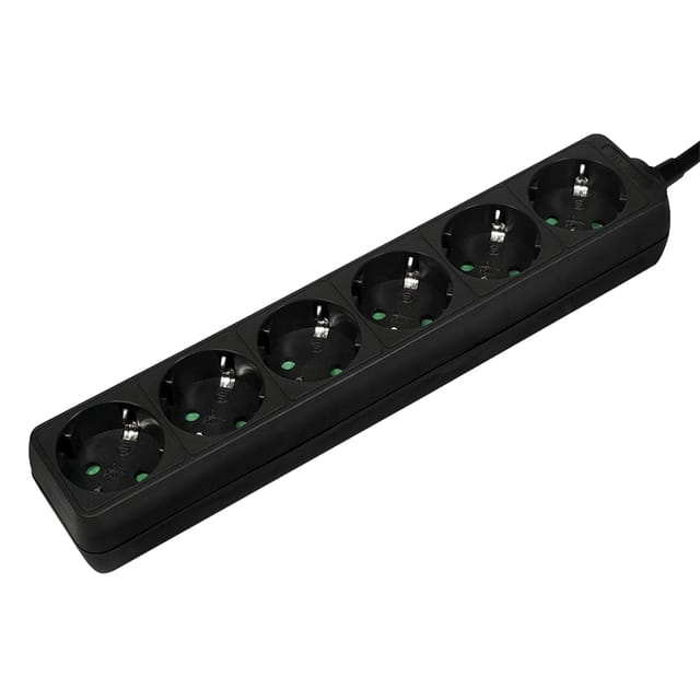 LPS238B Steckdosenleiste Schwarz Schutzkontakt 1 St. - Logilink
