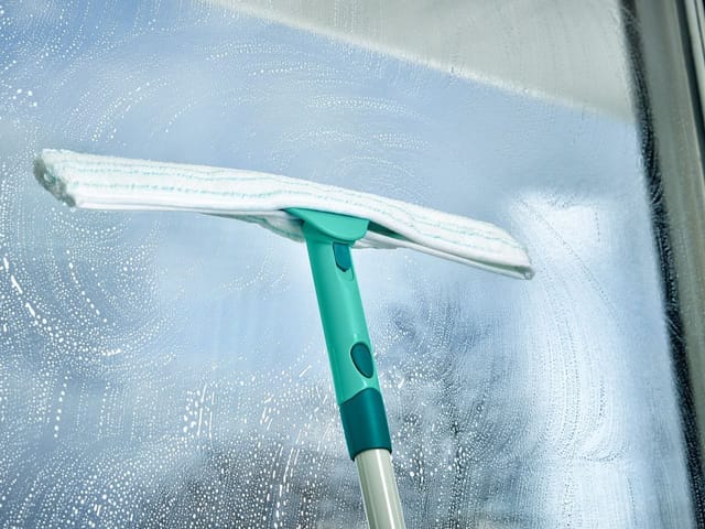 Abzieher Powerslide türkis-silber 40 cm Fensterwischer - Leifheit