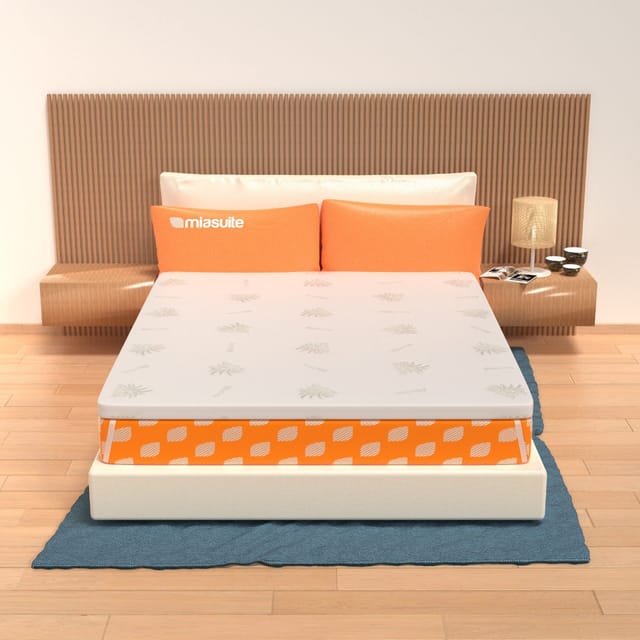 Miasuite - Topper 90x195 cm Memory Schaum - 5 cm hoch, abnehmbar AloeVera