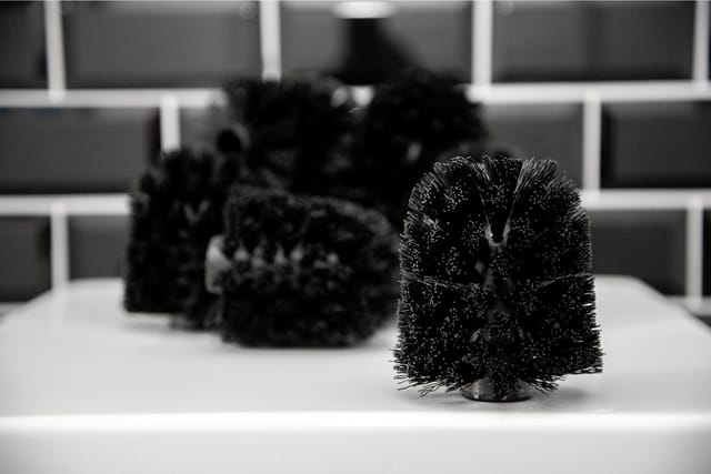 Ersatzbürstenkopf für Toilettenbürsten, WC-Ersatzbürste, 10 er Set, ø 8 cm, schwarz, Schwarz, Kunststoff schwarz - schwarz - Wenko
