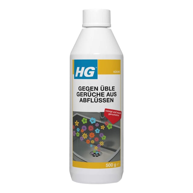 HG - Abfluss Geruchsentferner 500 ml gegen üble Gerüche aus Abflüssen