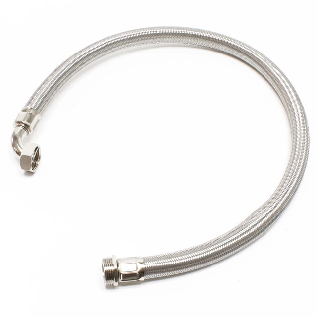 Wiltec - Stahlflex Wasserschlauch 0,8 m DN25 32,89 mm für Hauswasserwerke, Flexschlauch, Panzerschlauch für Pumpe, Hauswasserwerke und Druckkessel