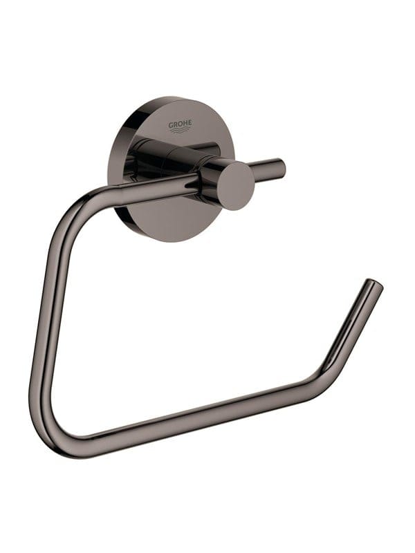 Essentials Wandpapierhalter aus Metall mit verdeckten Befestigungen, Hard Graphite (40689A01) - Grohe