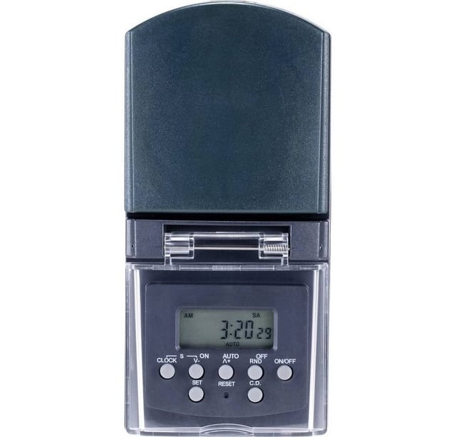 Basetech - BT-2106308 Steckdosen-Zeitschaltuhr digital Wochenprogramm 1800 w IP44 Countdown-Funktion