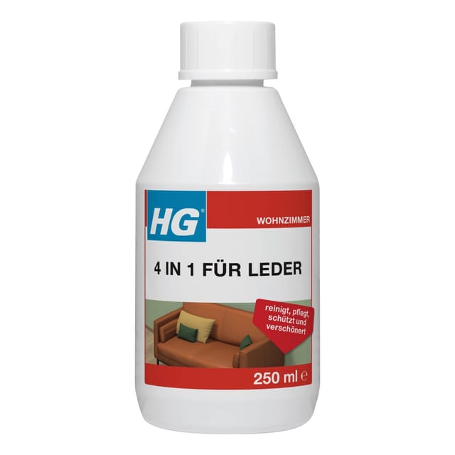 HG - Lederreiniger 4 in 1 Lederpflege 250 ml schützt, pflegt, verschönert und reinigt