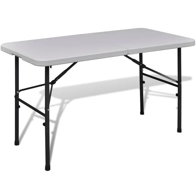 Gartentisch Klappbar 122 cm hdpe Weiß - Vidaxl