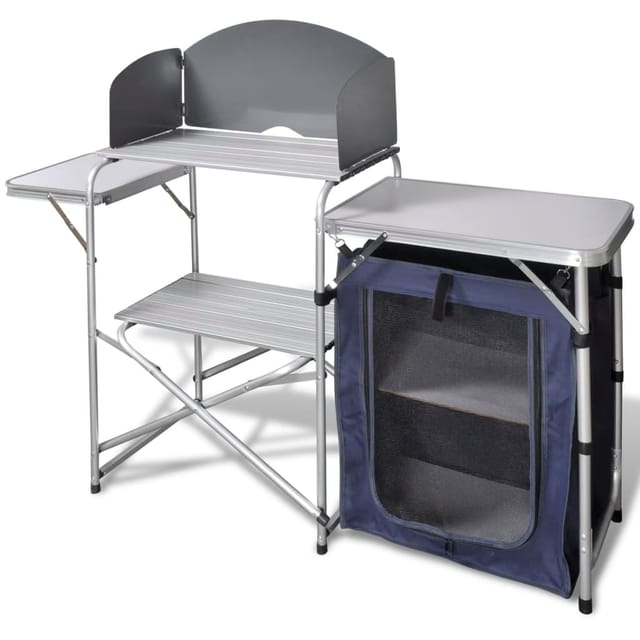 Campingküche Klappbar mit Aluminium-Windschutz - Vidaxl