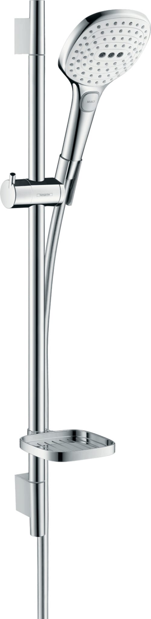 Hansgrohe - Raindance Select e - Brausegarnitur 120, EcoSmart 9l/min, 3 Strahlen, weiß / verchromt 26622400
