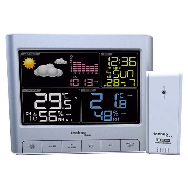 Technoline - Wetterstation ws 6449 silber Wetterstationen