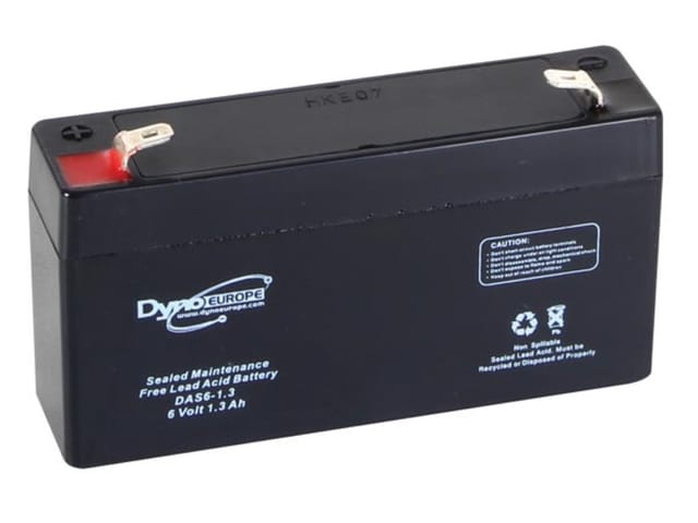 Dyno Europe bleiakku - 6 v - 1.3 Ah - 98 x 25 x 56 mm