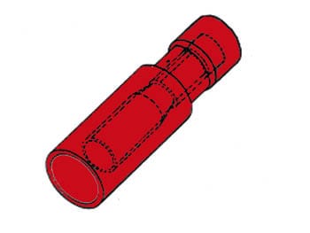 Rundsteckhülse - Rot