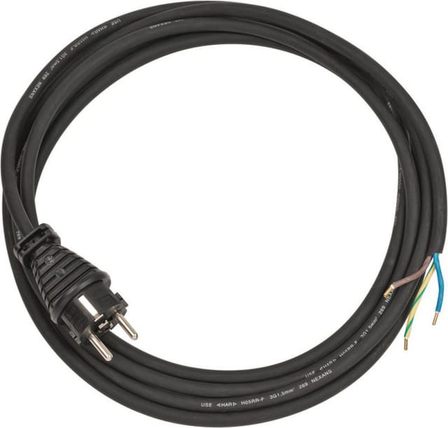 1160330 Strom Anschlusskabel Schwarz 3.00 m - Brennenstuhl