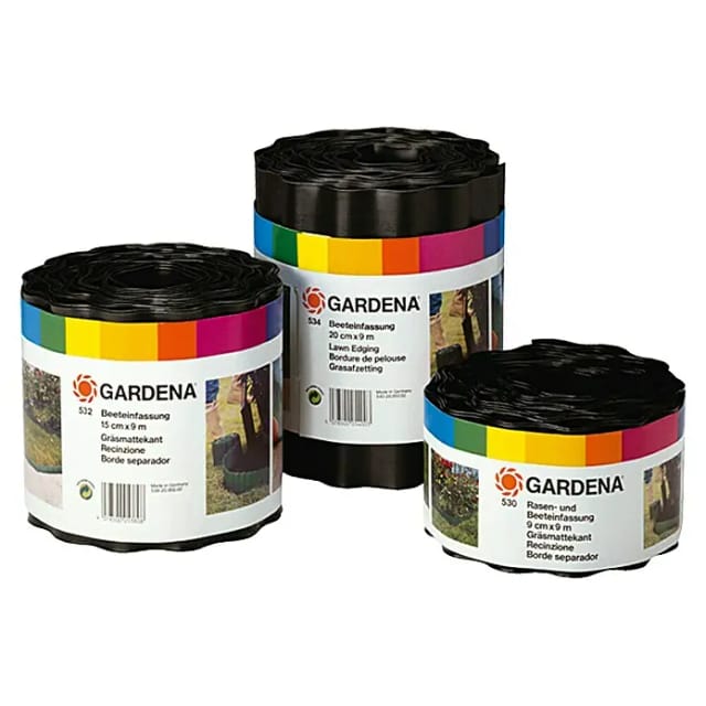 Beeteinfassung braun 9 m x 15 cm Beeteinfassungen - Gardena