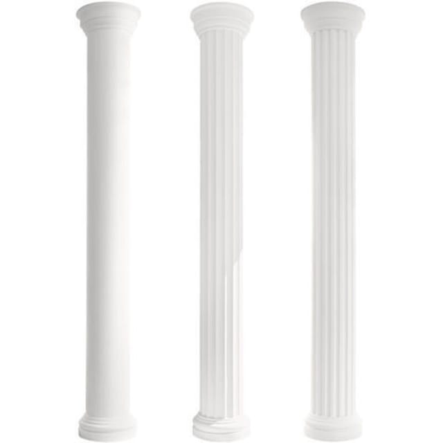 Prestige Decor - Säulen und Halbsäulen Fassade rund Set Auswahl 255mm LC101: Halbrund, Basis