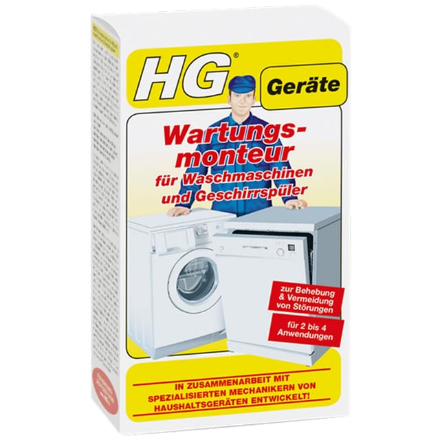 HG - Wartungsmonteur für Wasch & Geschirrspülmaschinen 2 x 100 g Spezialreiniger