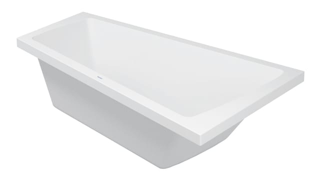 Duravit - Paiova Badewanne 485x1000x1700mm, 180l, Weiß glänzend, Trapezförmig, Einbau, 1 Rückenschräge r