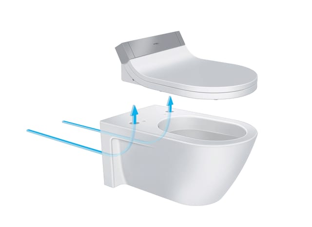 Wand-WC Starck 2 620 mm, Tiefspüler für SensoWash weiß m. wondergliss 25335900001 - Duravit