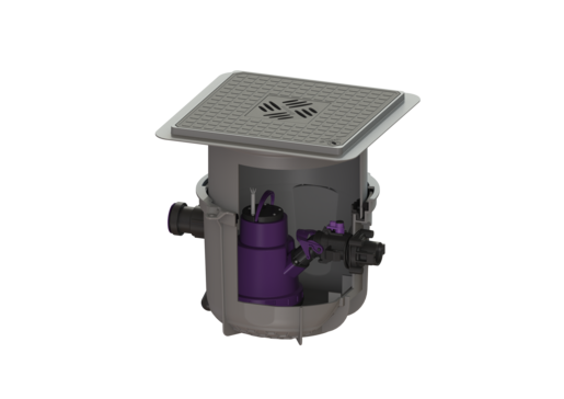 Kessel - Hebeanlage Minilift s ktp 300-S1, Bodenplatte, 280570S für Unterflurinstallation