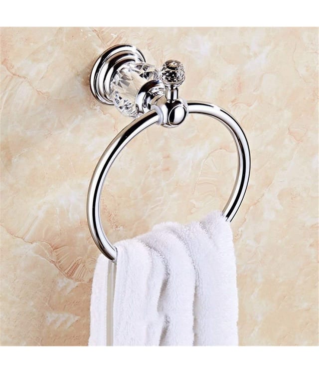 Trade Shop Traesio - Trade Shop - handtuchhalter ring kristall ESY52825 15X11CM wand badezimmer wand -