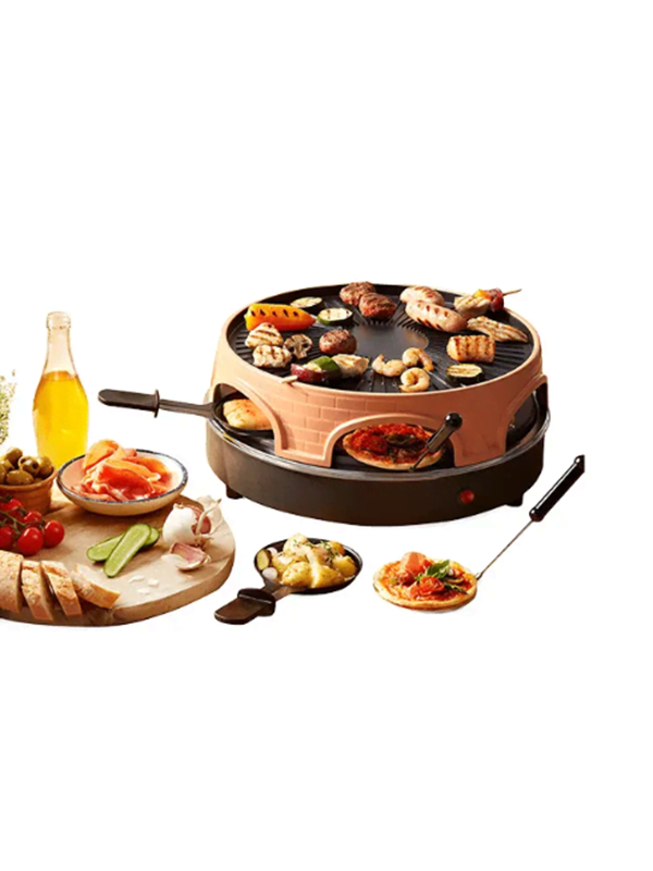 Kombi-Pizza Ofen,Pizzarette,Raclette,Grill, 6 Pers. - Emerio