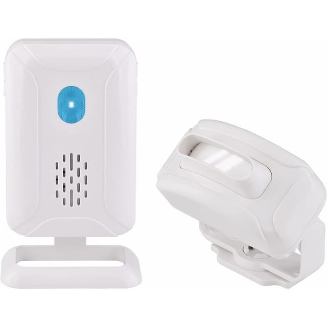 Bewegungsmelder Für Den Außenbereich – Türklingel Für Hunde Und Katzen – Ip54 Wasserdicht – Kabellose Pir-willkommenstürklingel Für Geschäft, Büro, Zuhause, Einfahrt, Weiß – 1 Stück