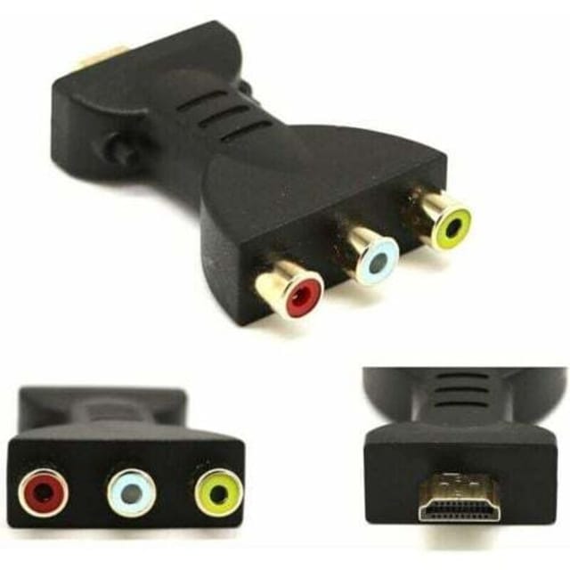 Gabrielle - HDMI-Stecker auf 3 Cinch-Buchse, Adapter, Composite-AV-Audio-Video-TV-Konverter