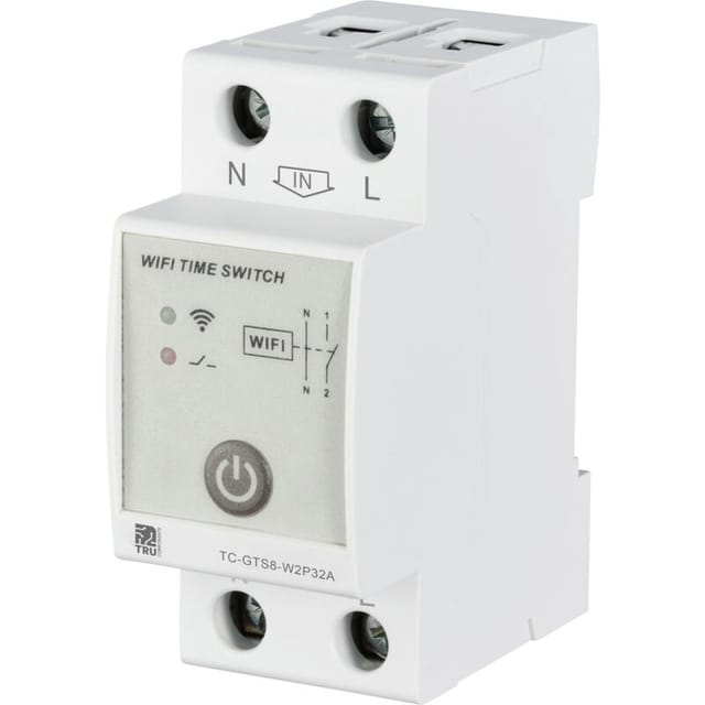 Tru Components - TC-12485084 TC-GTS8-W2P32A WLAN-Schalter 230 v/ac 1 St. Zeitbereich: 1 min - 24 h 1