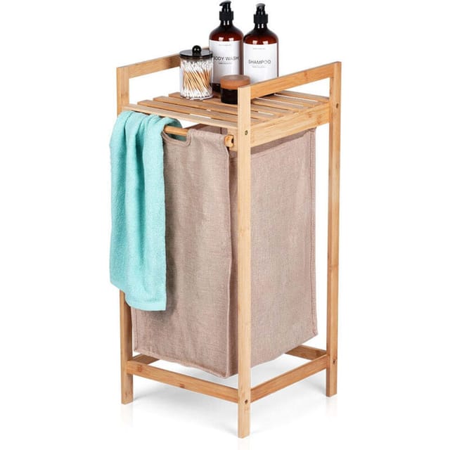 Home Styling - Bamboo laundry basket 33x33x73cm