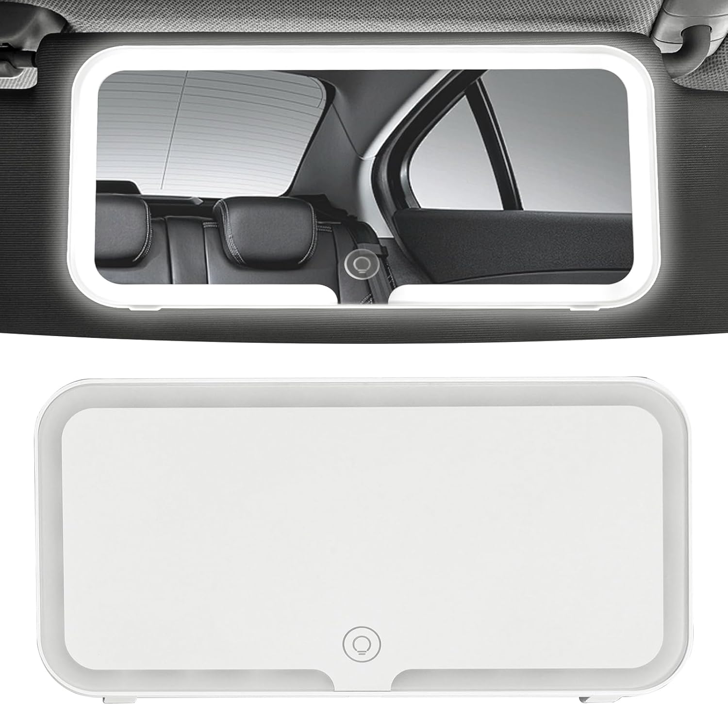 Led-auto-sonnenblende, Kosmetikspiegel, Auto-make-up-spiegel, Usb-aufladung, Reise-make-up-spiegel Mit 3 Beleuchtungsmodi, Tragbarer Reise-auto-rückspiegel - Lntyq