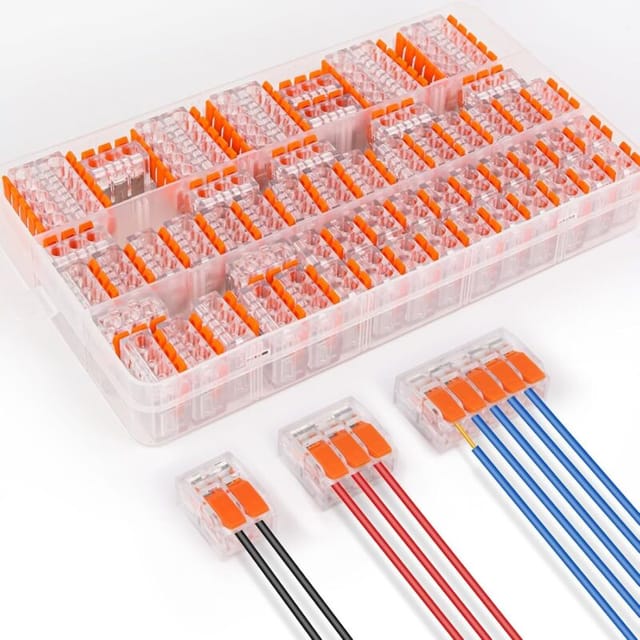 Jalleria - Elektrische Steckverbinder-Sets, Klemmen und Kits, 60-teilig, elektrische Schnellverbinder, elektrische Spleißverbindung, kompakter