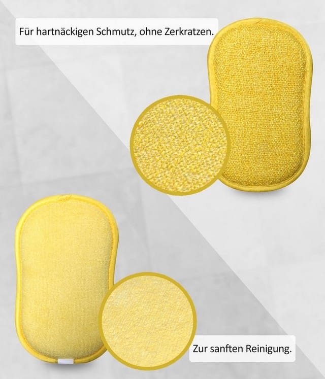 2in1 Mikrofaser-Schwamm Set 5-teilig