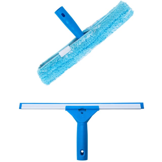 Csparkv - Professioneller Fensterabzieher mit Mikrofaserbürste, Breite 35 cm