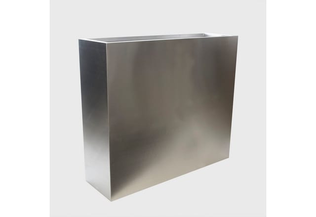 Designer-Hochbeet aus Edelstahl Viva 72 x 17 x 62 cm matt gebürsteter Pflanztrog eckig & groß - Köhko
