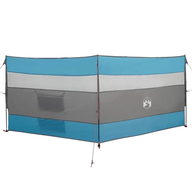 Camping-Windschutz Blau 340x130 cm Wasserdicht Vidaxl