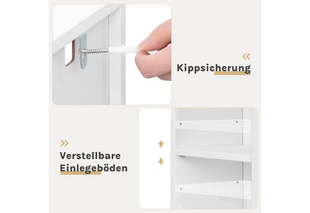 Bücherregal 2er Set, Standregal Aktenregal mit 10 Fächern, Würfelregal stapelbar, cd dvd Regal, Aufbewahrungsregal Wohnzimmer, Weiß - Woltu