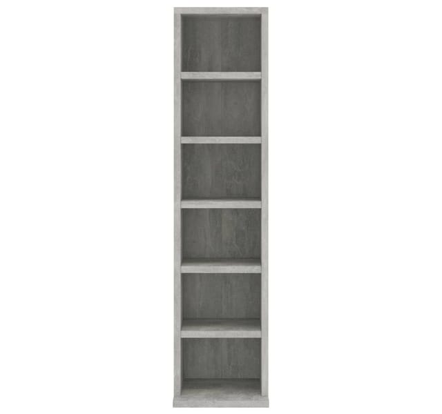 CD-Schrank Betongrau 21x20x88 cm Holzwerkstoff Vidaxl