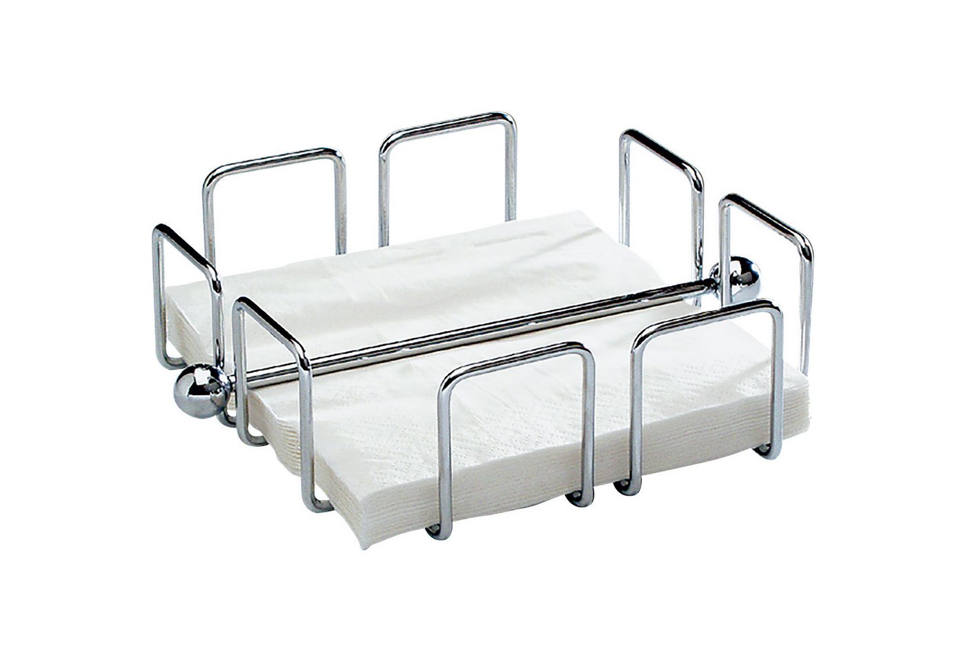 APS - Serviettenhalter wire 19 x 6,5 x 19 cm (b x h x t) silber