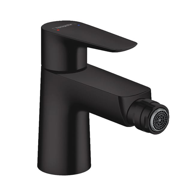 Talis e - Bidetarmatur mit Ablaufgarnitur, schwarzmatt 71720670 - Hansgrohe