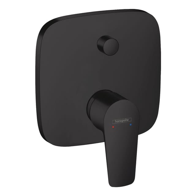 Talis e Einhebel-Wannenmischer Unterputz 25l/min, Mattschwarz mit Sicherungskombination für iBox universal - Hansgrohe