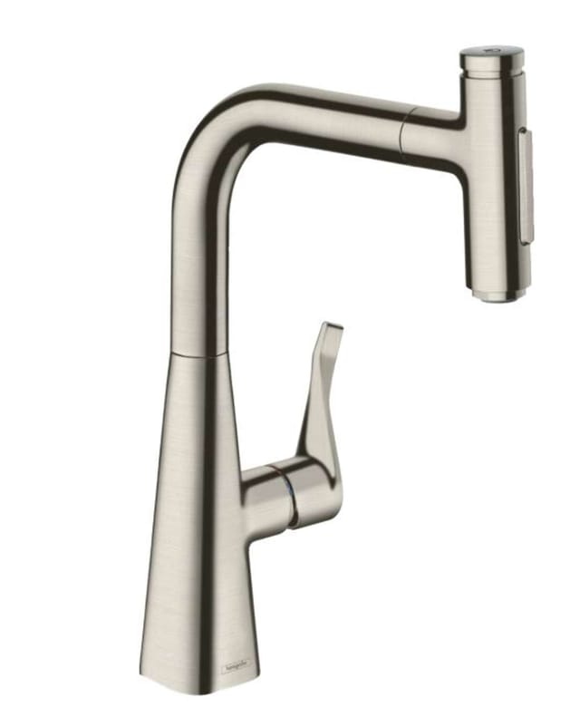 M71 - Spültischarmatur M7117-H240 mit ausziehbarer Geschirrbrause, sBOX, Edelstahl 73817800 - Hansgrohe