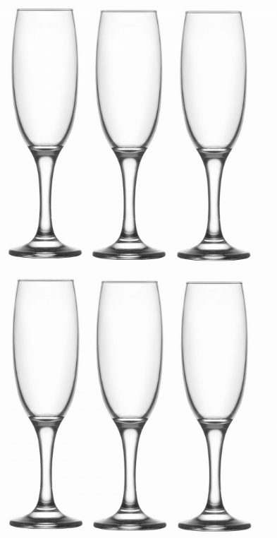 Set mit 6 Empire LAV 220 ml Champagnergläsern