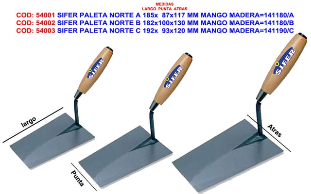 North c palette 192x93x120 mm holzgriff 141190/C - Sifer